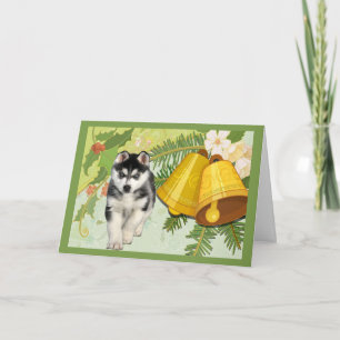 Sibérie Husky Cartes de Noël