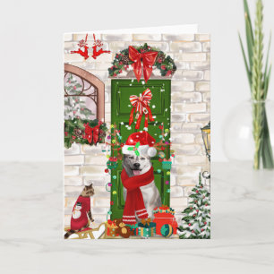 Sibérie Husky Chien Noël Carte de voeux pliée