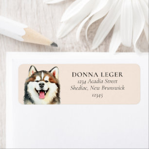 Sibérie Husky Dog Adresse personnalisée