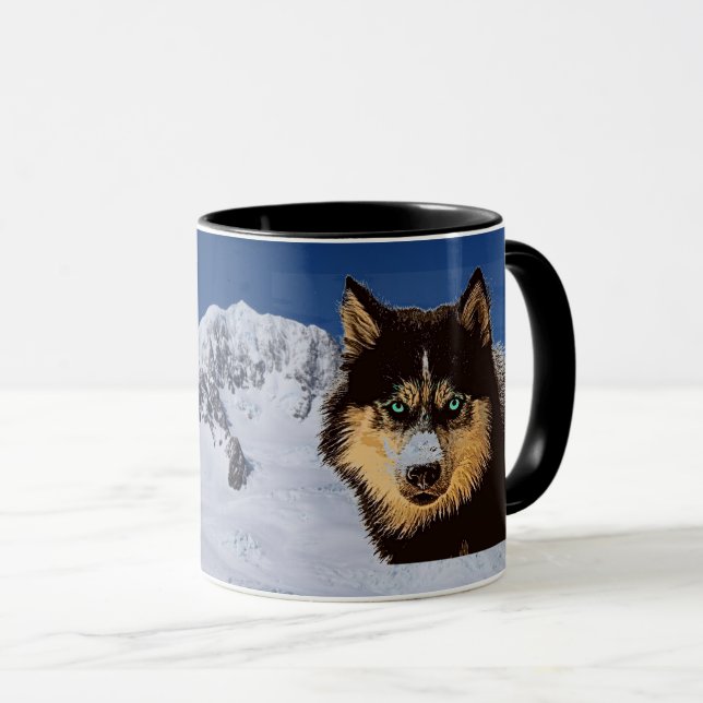 Sibérie Husky Mug (Devant droit)