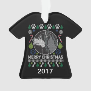 Sibérien Husky Ugly Sweat de Noël