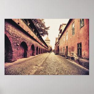 Sibiu medieval architecture poster