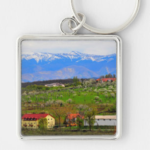 Sibiu mountains landscape keychain