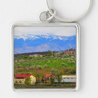 Sibiu mountains landscape keychain