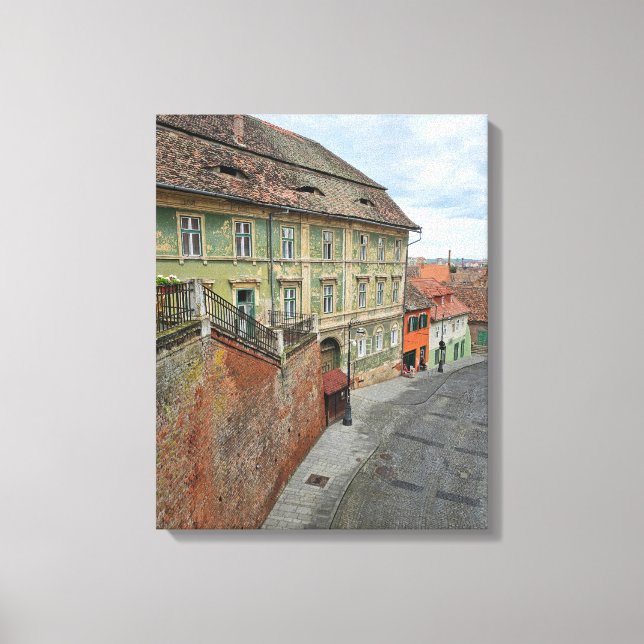 Sibiu old buildings view canvas print (Front)