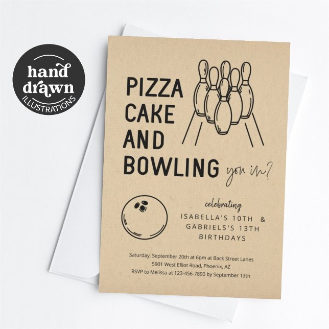 Sibling Bowling Party Invitation (Creator Uploaded)