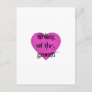 Sibling of the Groom Postcard