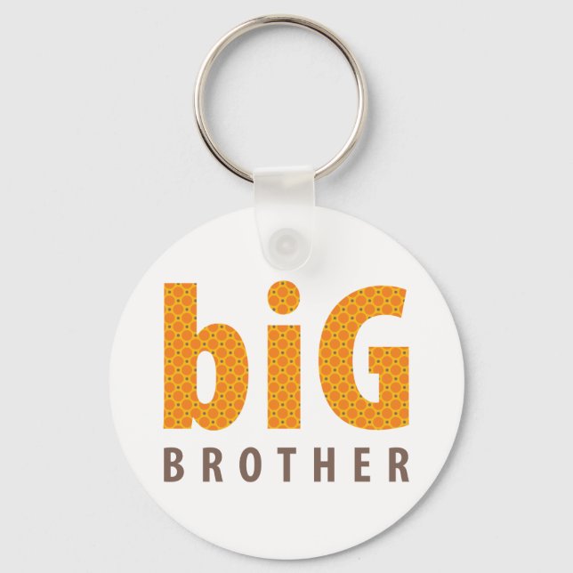 SIBLINGS COLLECTION - big brother {orange} Keychain (Front)