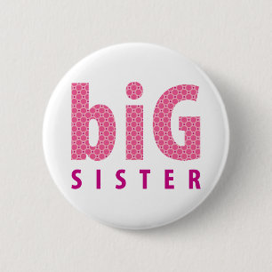 SIBLINGS COLLECTION - big sister {pink} 2 Inch Round Button