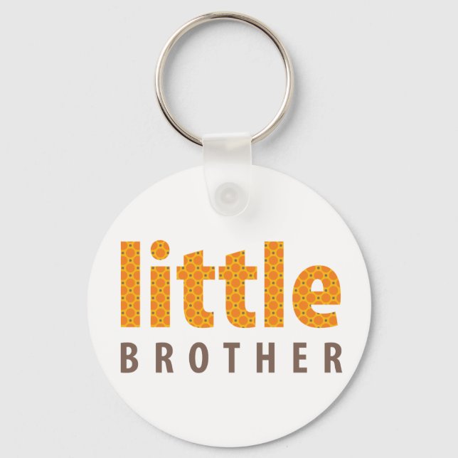 SIBLINGS COLLECTION - little brother {orange} Keychain (Front)