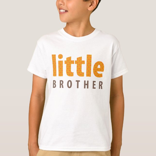 SIBLINGS COLLECTION - little brother {orange} T-Shirt (Front)