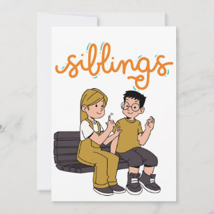 Siblings Day Signing- Customize Holiday Card