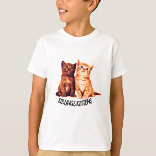 Siblings kittens, two cute cats T-Shirt
