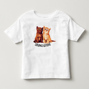 Siblings kittens, two cute cats toddler t-shirt