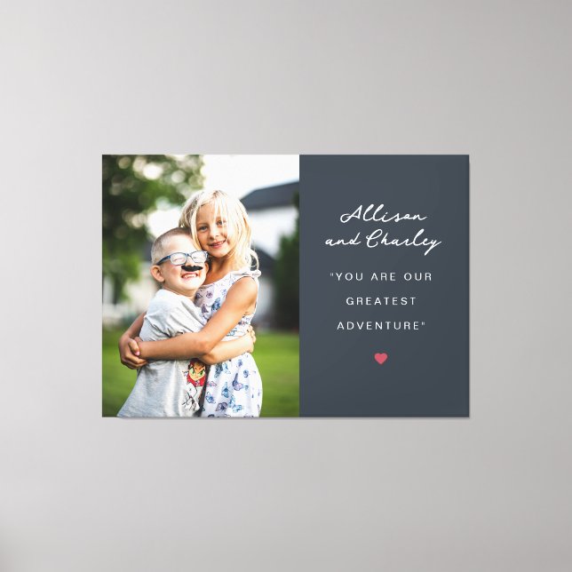 Siblings Personalized  Canvas Print (Front)