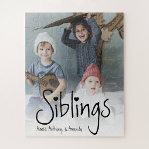 Siblings   Personalized Photo Jigsaw Puzzle