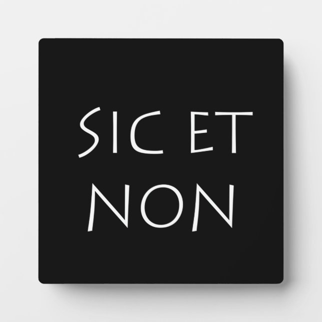sic et non plaque (Front)