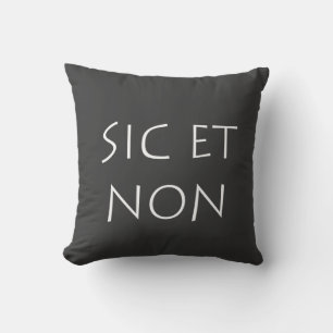 sic et non throw pillow