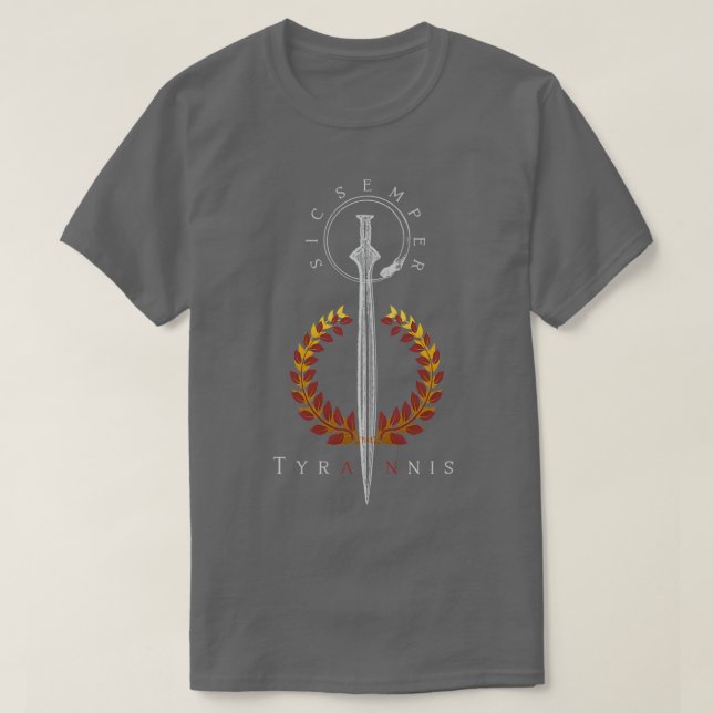 Sic Semper Tyrannis Dark Mode  T-Shirt (Design Front)