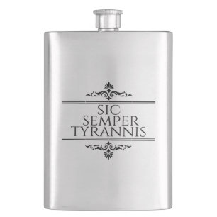 Sic Semper Tyrannis Hip Flask