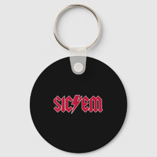 Sicem Go Dawgs Highschool Football Spirit Shirt Keychain