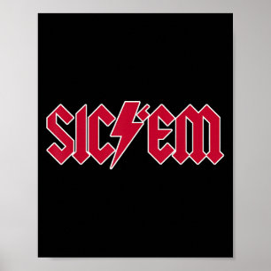 Sicem Go Dawgs Highschool Football Spirit Shirt  Poster