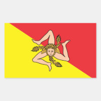 Sicile Stickers Drapeau