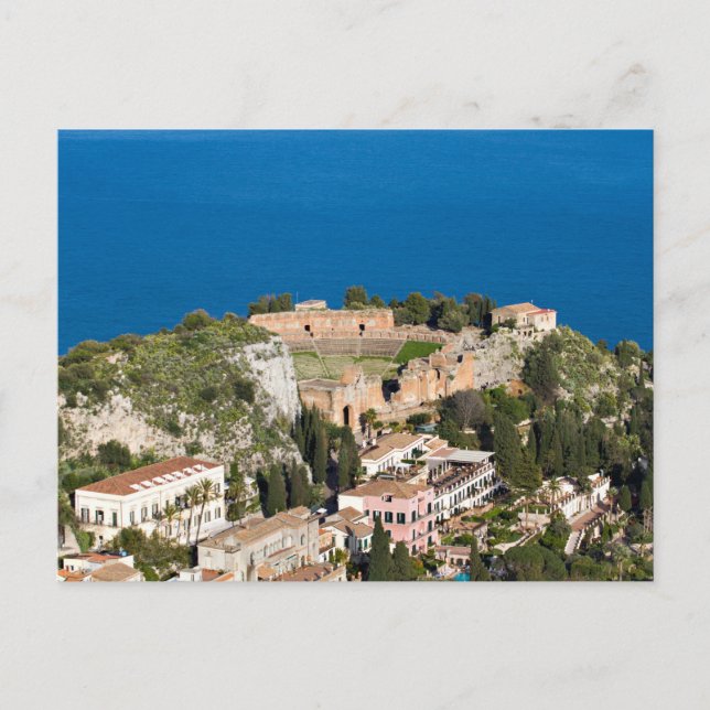 Sicile - Théâtre antique de Taormina carte postale (Devant)