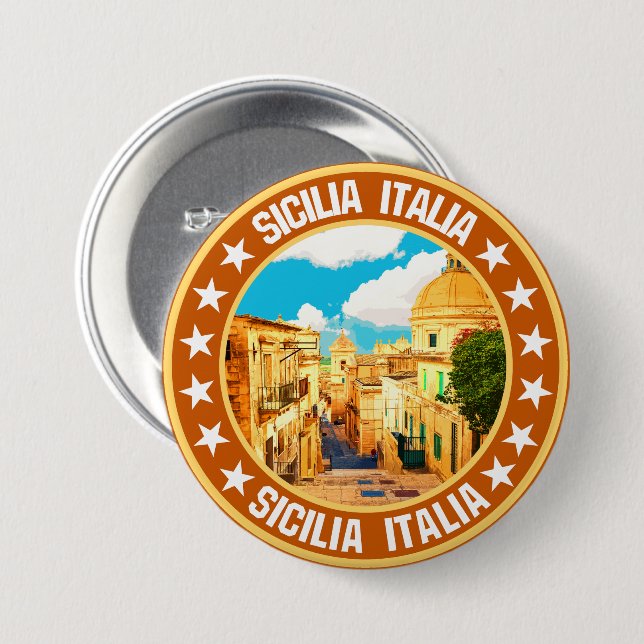 Sicilia                                            3 inch round button (Front & Back)