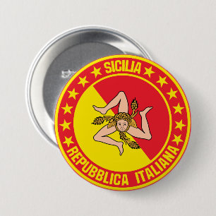 Sicilia 3 inch round button
