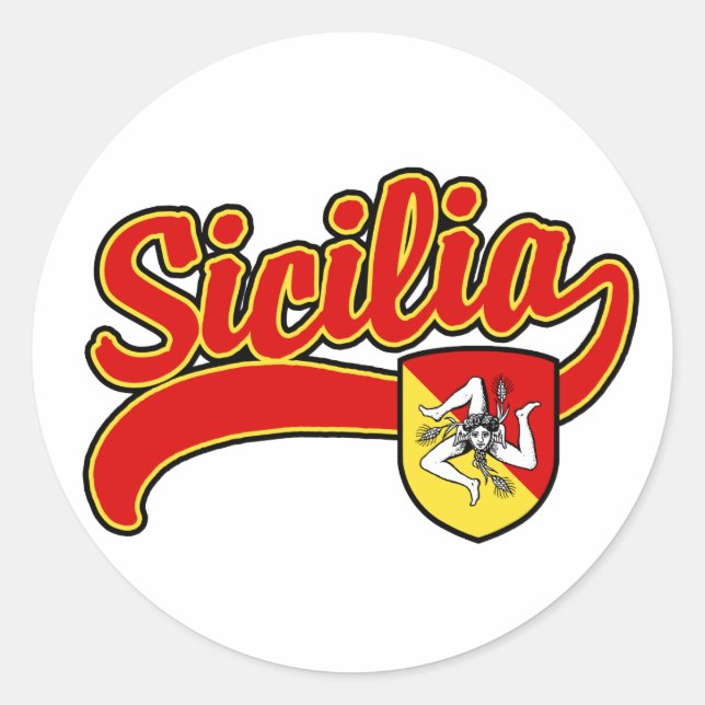 Sicilia Classic Round Sticker (Front)