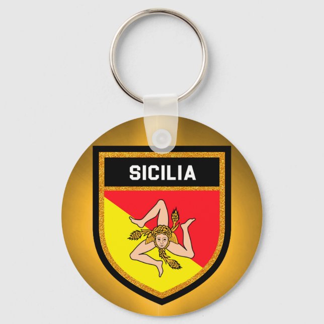 Sicilia Flag Keychain (Front)