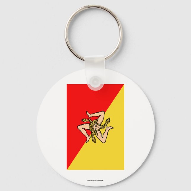 Sicilia flag keychain (Front)
