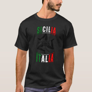 Sicilia Flag Sicily Palermo Italy  16 T-Shirt