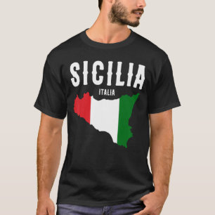 Sicilia Flag Sicily Palermo Italy 19 T-Shirt