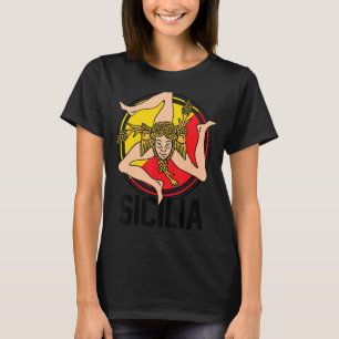 Sicilia Flag Sicily Palermo Italy 1 T-Shirt