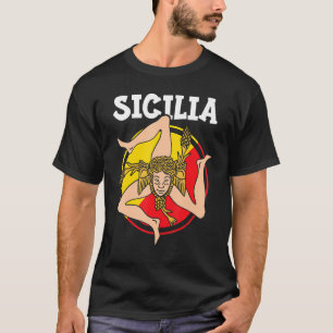 Sicilia Flag Sicily Palermo Italy 1 T-Shirt