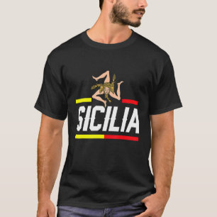 Sicilia Flag Sicily Palermo Italy 40 T-Shirt