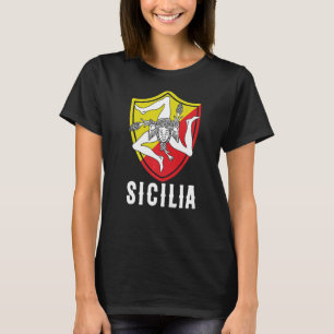 Sicilia Flag Sicily Palermo Italy Premium_1 T-Shirt