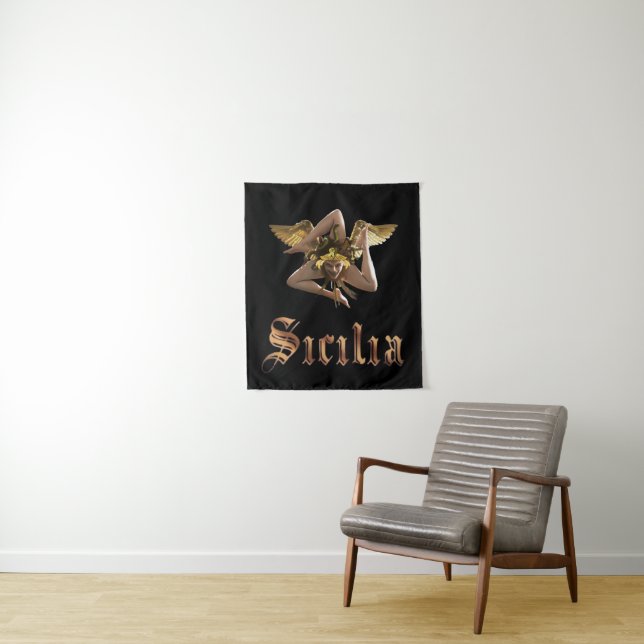 Sicilia / Sicile Tapisserie de Trinacria (En situation)