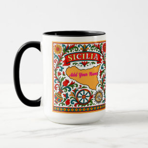 Sicilia Sicilian Design (customize with name) Mug