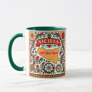 Sicilia Sicilian Design (customize with name) Mug