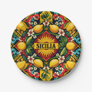 Sicilia Sicilian Paper Plate