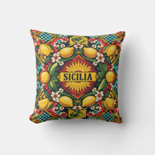 Sicilia Sicilian Pattern Outdoor Pillow