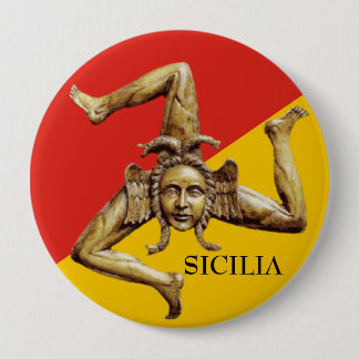 Sicilia (Sicily)  4 Inch Round Button