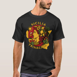 Sicilia Sicily Trinacria Design T-Shirt Tri-Blend