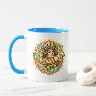 Sicilia Trinacria Sun  Mug
