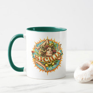 Sicilia Trinacria Sun  Mug