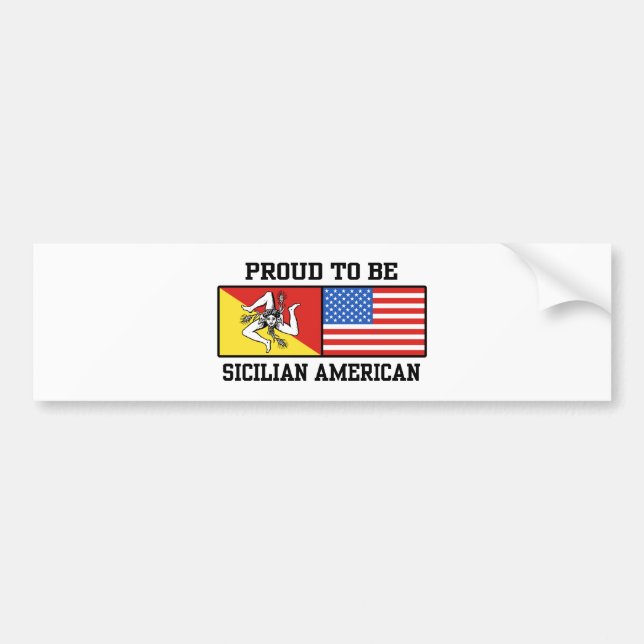 Sicilian American Bumper Sticker (Front)