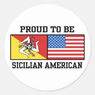 Sicilian American Classic Round Sticker